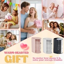 Rotating Multi-Layer Transparent Hair Accessory Storage Box | Dust-Proof Plastic Material, Rotating Design, Transparent Visible | Desktop Storage, Makeup Brush Organizer, Art/Handicraft/, Hair Clips/Hair Bands/Hair Ties, Christmas/Valentine's Day/Birthday Gift | Hair Accessory Storage Box - View 10