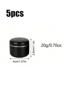 5pcs 20g/30g/50g/100g Cream Jars Plastic Sample Bottles Cosmetic Containers Empty Cosmetic Jars Refillable Sample Bottles, Suitable For Cosmetics, Makeup And Skincare Products, Perfect For Travel And Cosmetic Storage And Dispensing. - Multicolor - View 8