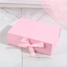 Personalized Gift Box With Lid, Customizable Name Magnetic Decorative Box - Ribbon Closure - Sturdy Cardboard Gift Box, Bridesmaid, Groomsman, Wedding Party, Magnetic Lid Storage Box, Wedding Celebration, Proposal Box, Aesthetic Home Decor - Multicolor - View 15