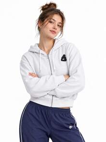 Nike Women's Training Sportswear Knitted Hoodie Loose Windproof Casual Jacket - Light Grey - View 5