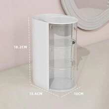 Rotating Multi-Layer Transparent Hair Accessory Storage Box | Dust-Proof Plastic Material, Rotating Design, Transparent Visible | Desktop Storage, Makeup Brush Organizer, Art/Handicraft/, Hair Clips/Hair Bands/Hair Ties, Christmas/Valentine's Day/Birthday Gift | Hair Accessory Storage Box - View 15