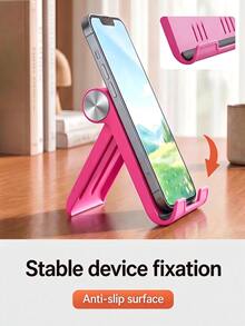 5pcs Foldable Portable Desktop Phone Stand, Premium ABS Material, Adjustable Angle, Lightweight Pocket-Sized, Compatible With All Smartphones And Tablets, Stable Anti-Slip, Space-Saving - Multicolor - View 5