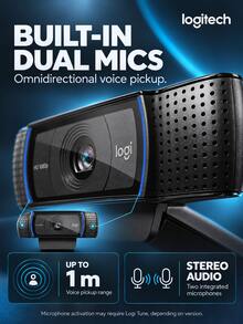 Logitech C920e HD Webcam, 1080p Full HD Video, Dual Built-In Microphones With Noise Reduction, Automatic Light Correction, Plug And Play USB Camera, Suitable For Online Courses, Video Conferencing, Meetings And Remote Work - Black - View 4
