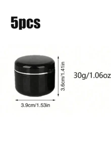 5pcs 20g/30g/50g/100g Cream Jars Plastic Sample Bottles Cosmetic Containers Empty Cosmetic Jars Refillable Sample Bottles, Suitable For Cosmetics, Makeup And Skincare Products, Perfect For Travel And Cosmetic Storage And Dispensing. - Multicolor - View 9