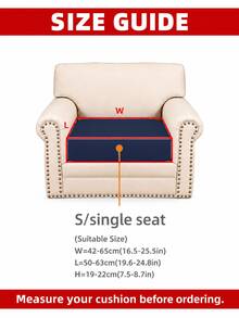1pc Solid Color Elastic Shower Cap Style Sofa Cushion Cover, Modern Minimalist Polyester High Elasticity Dust-Proof Sofa Cover, All Season Suitable Summer Casual Garden Balcony Outdoor Rattan Sofa Cushion Protective Cover - Navy Blue - View 13