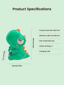 Cute Little Dinosaur Fan For Cooling Food And Soup, Portable Elephant Design With Hanging Cup, Suitable For Blowing Hot Water And Baby Food, Decorative Ornament - Cooling Fan - View 6