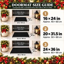 1pc Christmas Nutcracker Flannel Doormat, Red Holiday Floor Mat With Toy Soldier, Rocking Horse, Drum, Gift Box And Snowflake Print, Christmas Home Decor, Christmas Decor, Christmas Decorations, Festive Entryway Rug, Room Decor, Christmas Doorway Mat - Multicolor - View 8