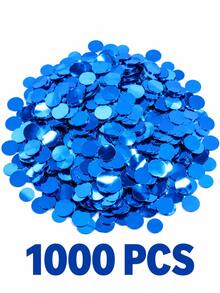 1000/5000片彩色金屬箔紙花，高品質亮面金、銀、混色全息亮片，輕巧便攜，適用於派對與婚禮裝飾、生日、週年紀念、求婚等場合 - 彩色 - 查看 9