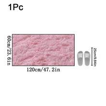 1 pieza Alfombra de área de peluche, alfombra antideslizante para el hogar, sala de estar, dormitorio - Rosa - Ver 9