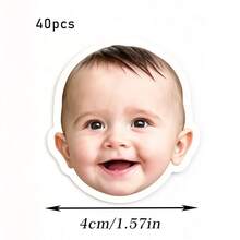 Custom Photo Stickers, Personalized Face Stickers, Custom Logo Stickers, Vinyl Waterproof Holographic Stickers, Suitable For Laptops And Water Bottles, Personalized Gifts, Die-Cut, Party Favors - Face Photo Model - View 10