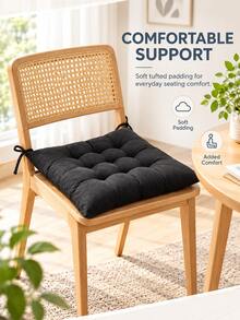 1pc Soft Breathable Modern Square Chair Cushion - All-Season Multi-Purpose Seat Pad - Machine Washable Comfortable, Suitable For Home, Office And Dining Furniture - Stylish Design, Easy To Clean Surface, Fits Chairs And Benches - Suitable For Kitchen And Dining Areas - Chair Cushion, Long Sitting Cushion, Seat Pad - Multicolor - View 3