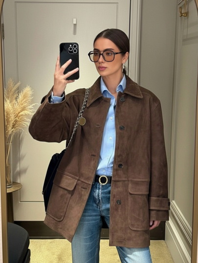 Chaqueta casual y elegante de manga larga para mujer, adecuada para vacaciones y uso diario, otoño/invierno