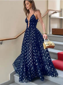 فستان شيفون بطبعة أوراق، أنيق وجذاب بياقة على شكل حرف V، فستان زلة عتيق، فستان لحفلة العودة إلى المدرسة، مناسب للشاطئ والعطلات والمهرجانات الموسيقية وحفلات المشروبات، ملابس سيدات جوتيك جذابة لعيد الميلاد