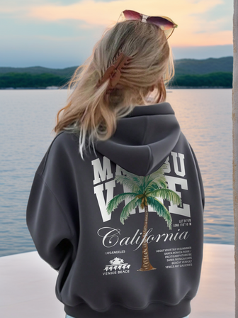 1pc Tween Girl Casual Printed Pullover Hoodie Sweatshirt, Thermal Lined, Long Sleeve, Autumn/Winter Student Youth Clothing