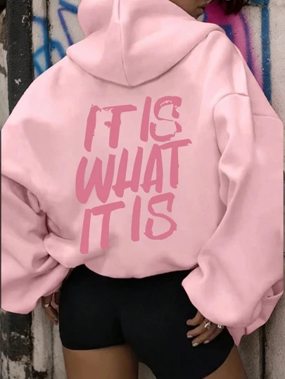 Women's Fashionable Autumn/Winter Hooded Pullover Sweatshirt, Soft & Comfortable Thermal Lined Casual Top. Women's Leisure Thermal Lined Sweatshirt With Collegiate Style Graphic Print, Radiating Youthful Vitality. Suitable For Running, Lounging, Gatherings, Parties, Etc. Provides Warmth In Autumn/Winter, Suitable For Activities Like Running And Exercising. Oversized Thick Hooded Sweatshirt For Women, Fits Street Style And Outdoor Wear, Suitable For Autumn/Winter.