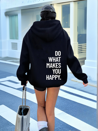 Women's Fashionable Autumn/Winter Hooded Pullover Sweatshirt, Soft & Comfortable Thermal Lining Top