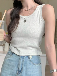 Áo tank top nữ mùa hè, kiểu dáng thường ngày, đa năng, màu trắng - trắng - Xem 1