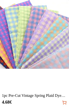 1pc Pre-Cut Vintage Spring Plaid...