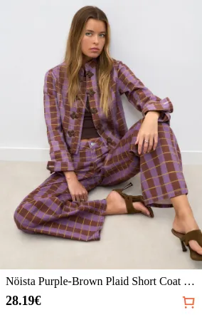 Nöista Purple-Brown Plaid Short...