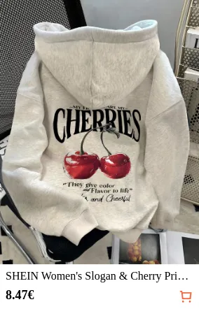 SHEIN Women s Slogan & Cherry...