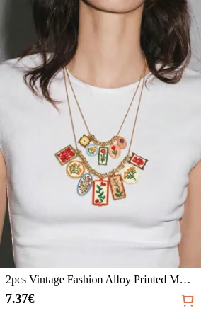 2pcs Vintage Fashion Alloy Printed...