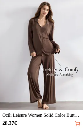 Ocili Leisure Women Solid Color...