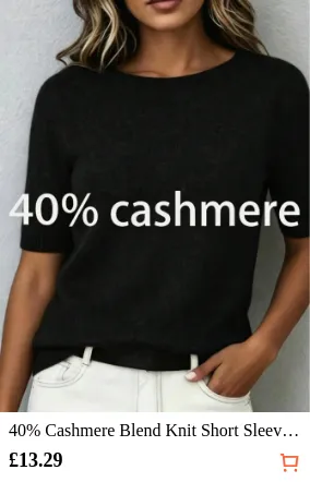 40% Cashmere Blend Knit Short...
