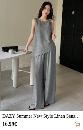 DAZY Summer New Style Linen Sense...