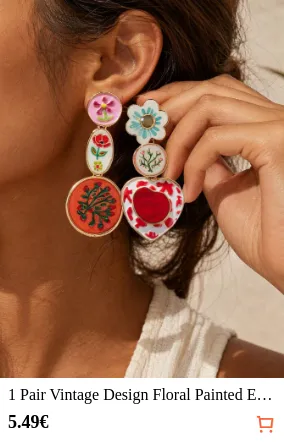 1 Pair Vintage Design Floral...