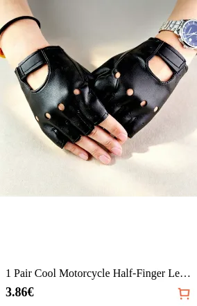 1 Pair Cool Motorcycle Half-Finger...