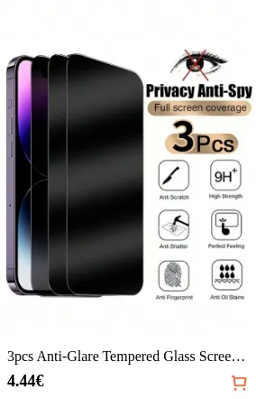 3pcs Anti-Glare Tempered Glass...