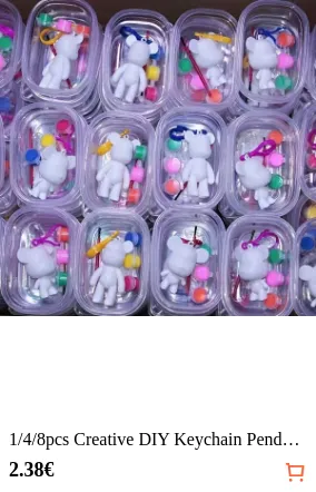 1/4/8pcs Creative DIY Keychain...