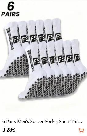 6 Pairs Men s Soccer Socks Short...