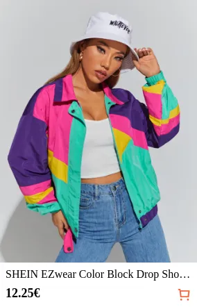 SHEIN EZwear Color Block Drop...