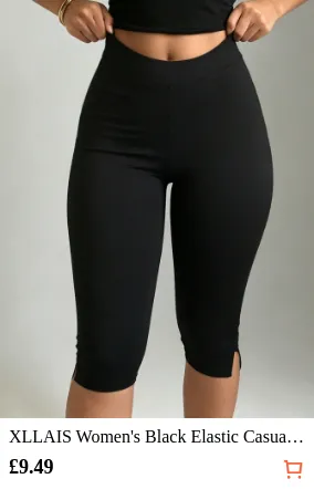 XLLAIS Women s Black Elastic...