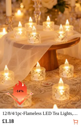 12/8/4/1pc-Flameless LED Tea...