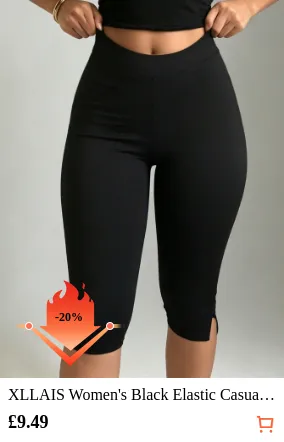 XLLAIS Women s Black Elastic...