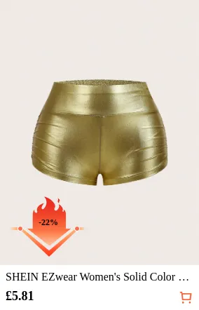 SHEIN EZwear Women s Solid Color...