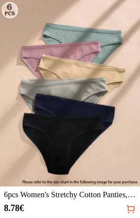 6pcs Women s Stretchy Cotton...