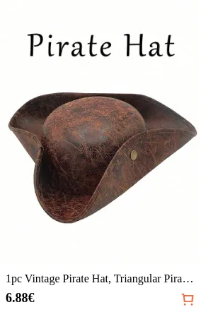 1pc Vintage Pirate Hat Triangular...