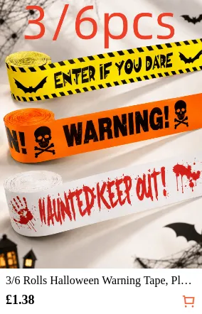 3/6 Rolls Halloween Warning Tape...