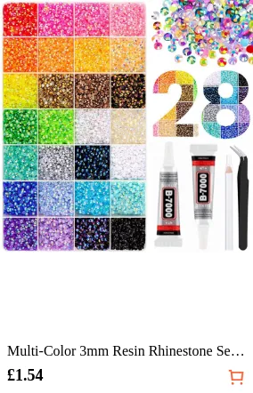 Multi-Color 3mm Resin Rhinestone...