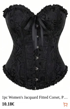 1pc Women s Jacquard Fitted Corset...