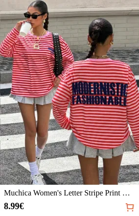 Muchica Women s Letter Stripe...