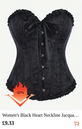 Women s Black Heart Neckline...