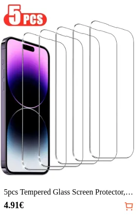 5pcs Tempered Glass Screen...
