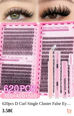 620pcs D Curl Single Cluster False...