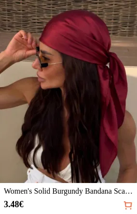 Women s Solid Burgundy Bandana...