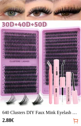 640 Clusters DIY Faux Mink Eyelash...