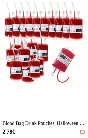 Blood Bag Drink Pouches Halloween...